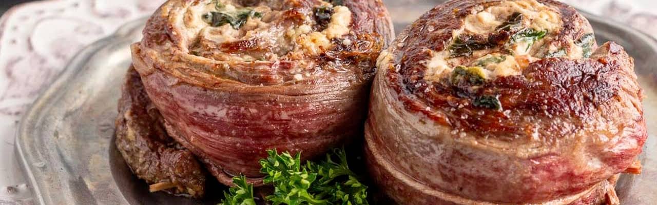 Grilled Stuffed Flank Steak With Pesto, Mozzarella, and Prosciutto Recipe, Recipe